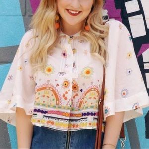 Anthropologie multicolor top